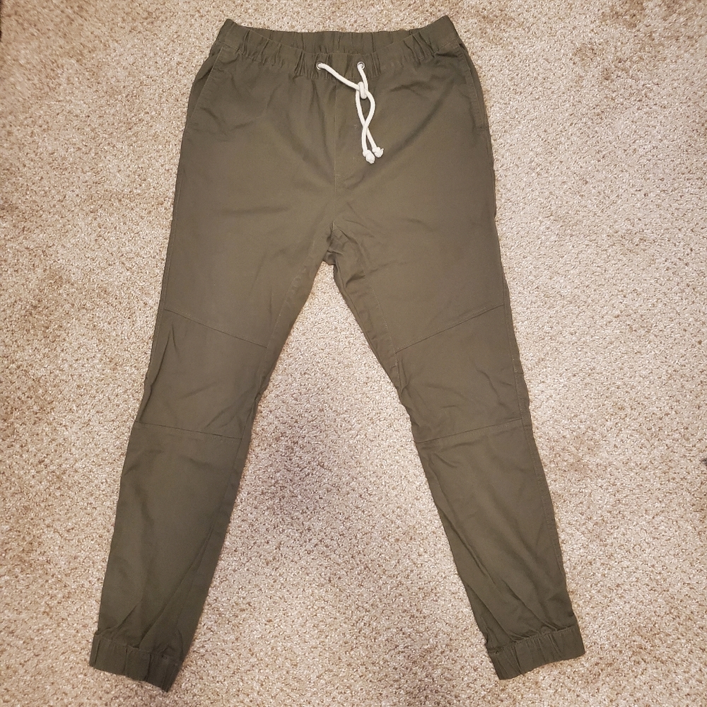 H&M Divided Military Green Drawstring Cargo Pants